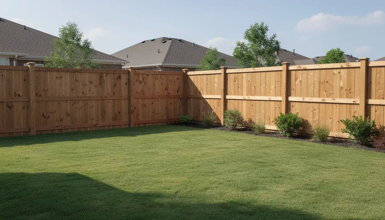 The image depicts a suburban street in Wellington, showcasing several residential properties with timber boundary fences that define property boundaries. These existing fences contribute to the aesthetic appeal of the neighborhood while ensuring compliance with local council regulations.